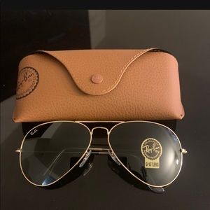Large Rayban aviator olive green